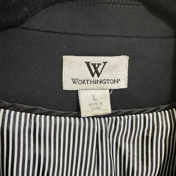 Worthington Black Jacket with White Trim - Picture 3 of 3
